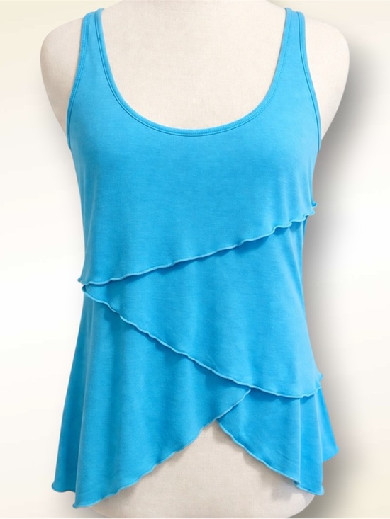 Banana Republic Tops - Banana Republic Blue Tiered Ruffle Tank